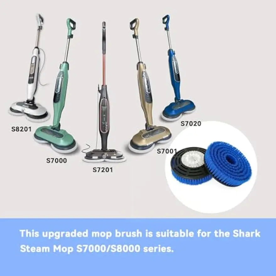 2 Pack Upgraded Steam Mop Replacement Brush Heads for Deep Cleaning and Polishing Hard Floors
