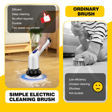 DayPlus 3-IN-1 Electric Cleaning Brush Multi-functional USB Rechargeable Electric Rotary Scrubber Home Appliance Cleaning Gadget
