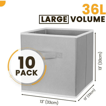 Large Storage Cubes, 13x13 Cube Storage Bins, Collapsible Storage Bins, Dual Handles, Cube Baskets, Shel, Closet Organizers, Sto