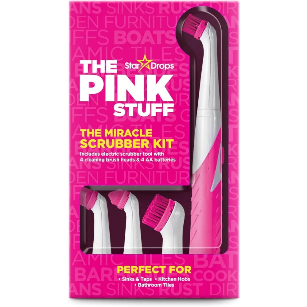 Amazing Cleaning Kit - 4 cleaning brush heads, suitable for cleaning kitchens, bathrooms, appliances, etc.