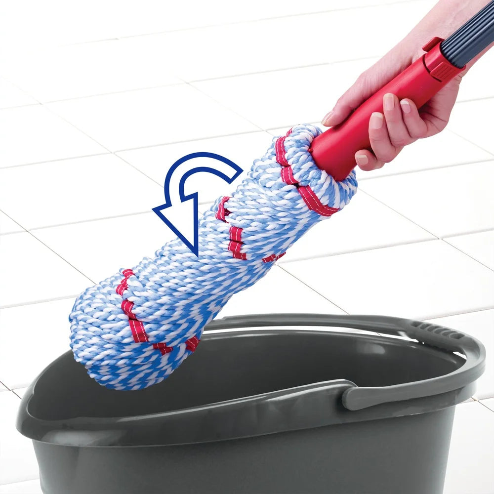 Microfiber Mop Fast Cleaning Removes 99 Bacteria with Water Extra Large Mop Head Comfortable Grip and Easy Detach 18 Inch