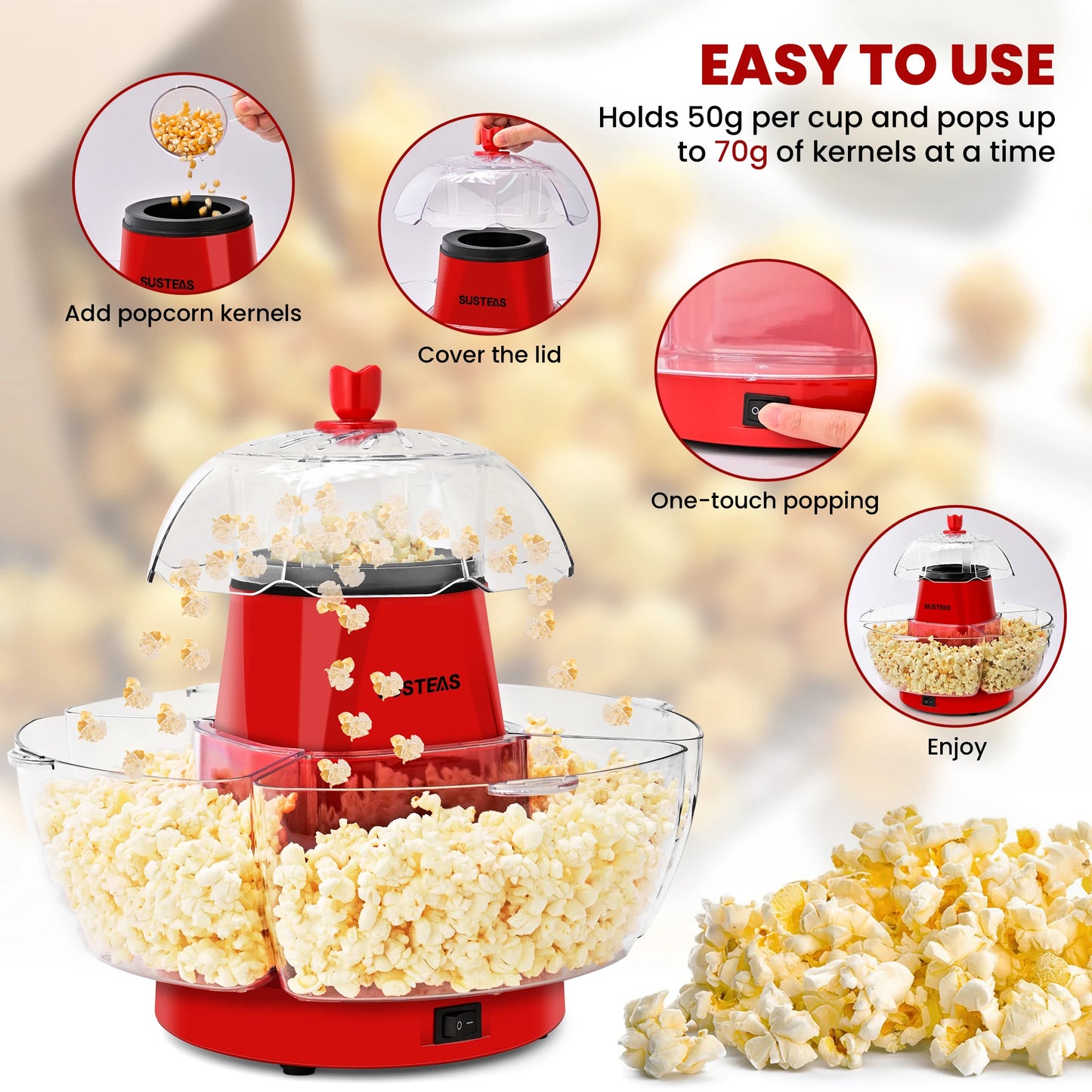 Popcorn Makers Mini Popcorn Machine Electric Household Appliance Machine Fully Automatic Popcorn Machine For Home Kitchen