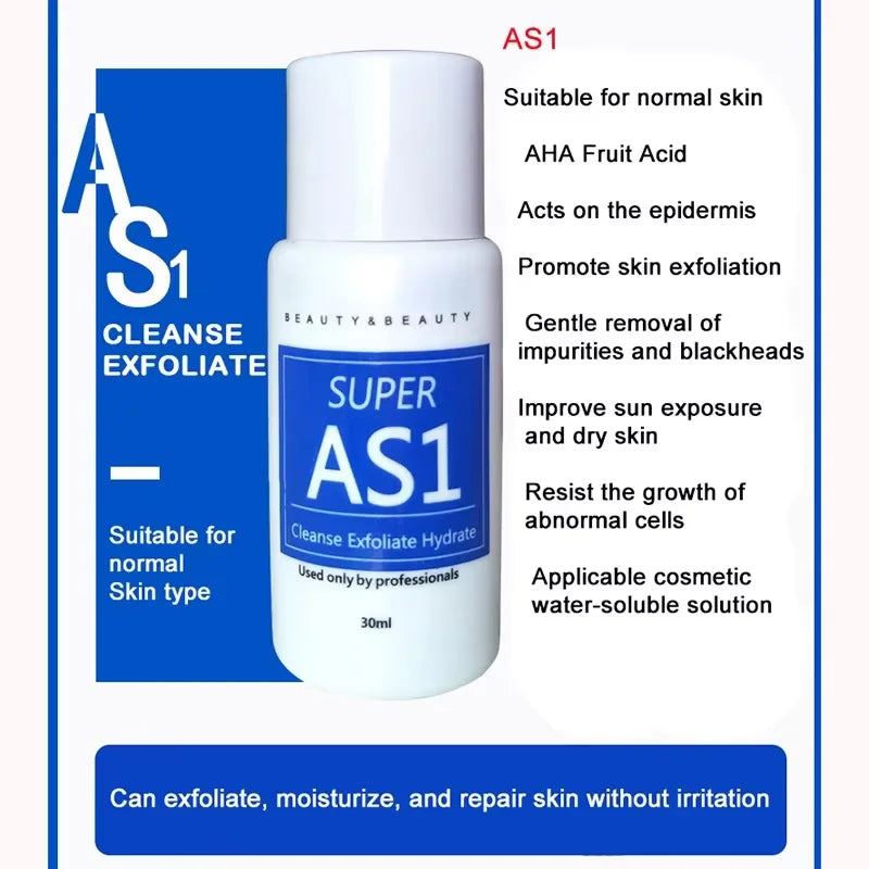 3pcs Aqua Peel Solution - Hydrogen Oxygen Small Bubble Machine for Professional Skincare Cleansing AS1 SA3 AO3 3 Kinds Of Serum