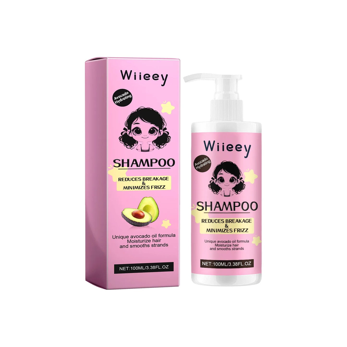 Avocado Hair Care Shampoo Scalp Moisturizes Softens Controls Oil Fluffiness Long-lasting Fragrance Children Gentle Shampoo