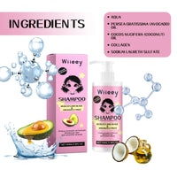 Avocado Hair Care Shampoo Scalp Moisturizes Softens Controls Oil Fluffiness Long-lasting Fragrance Children Gentle Shampoo