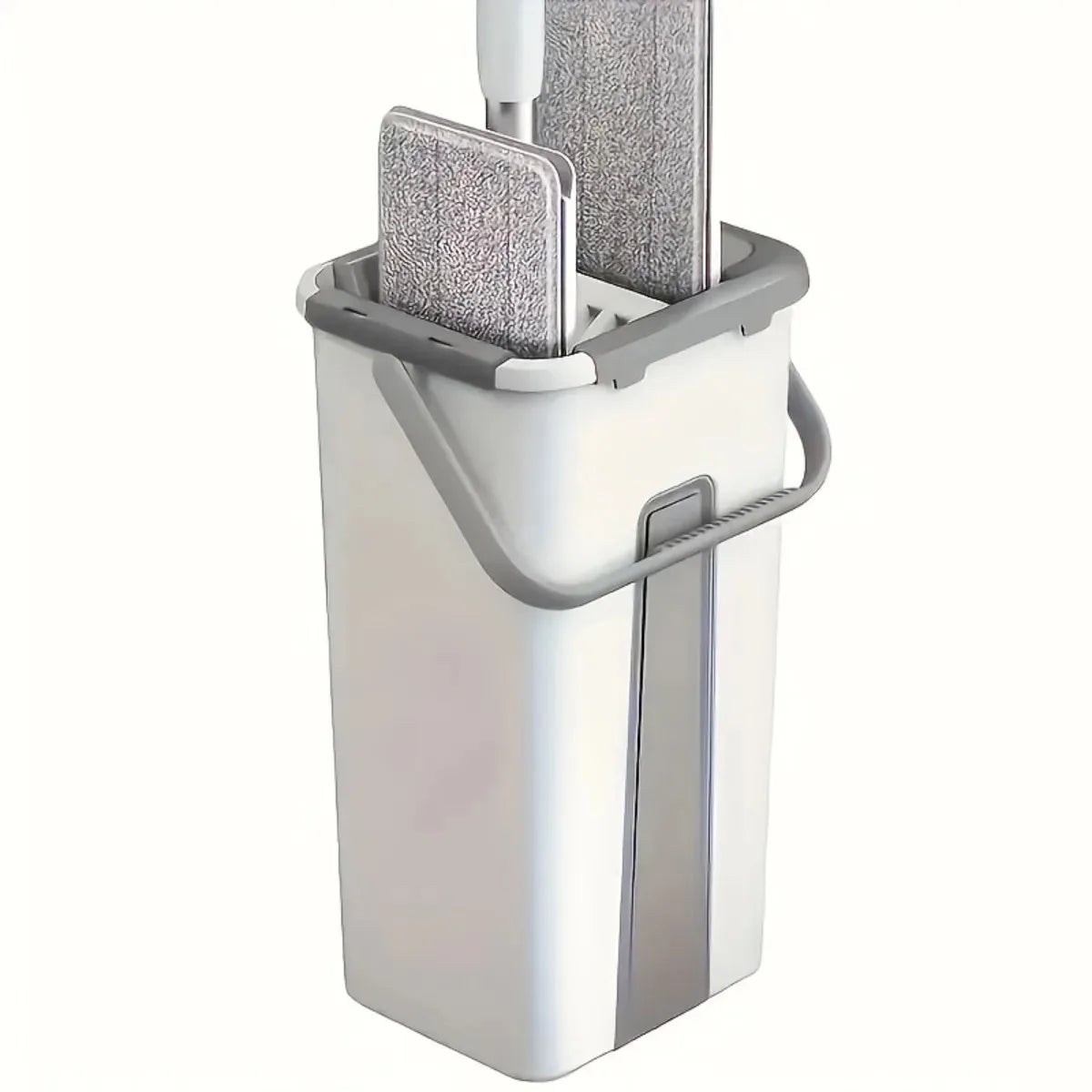 All-in-One Floor Mop System – Wet & Dry Cleaning Mop with Bucket, Built-In Scraper & Spare Mop Head