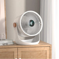 USB Rechargeable Cooling Fan, 2400mAh Portable Silent Fan for Office, Outdoor, Home Use, Compact & Lightweight