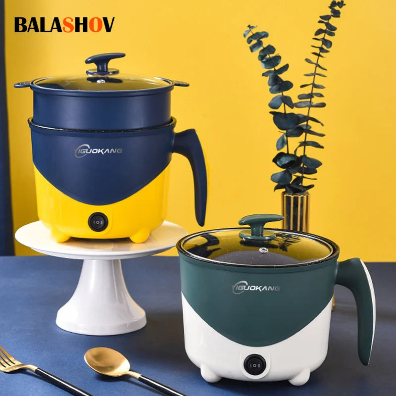 Electric Cooking Pot Multifunction Non-stick Pan Household 1-2 People Hot Pot Single/Double Layer Electric Rice Cooker Machine