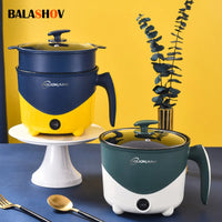 Electric Cooking Pot Multifunction Non-stick Pan Household 1-2 People Hot Pot Single/Double Layer Electric Rice Cooker Machine