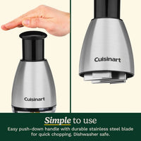 Stainless Steel Food Chopper, 8.2" x 3.9" x 3.9", Black, Efficient Kitchen Appliance for Easy Meal Prep