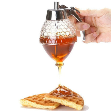 Honey Container with Stand Honey Pourer Dispenser No Drip Olive Oil Dispenser Bottle for Home Kitchen Storing Honey and Syrup