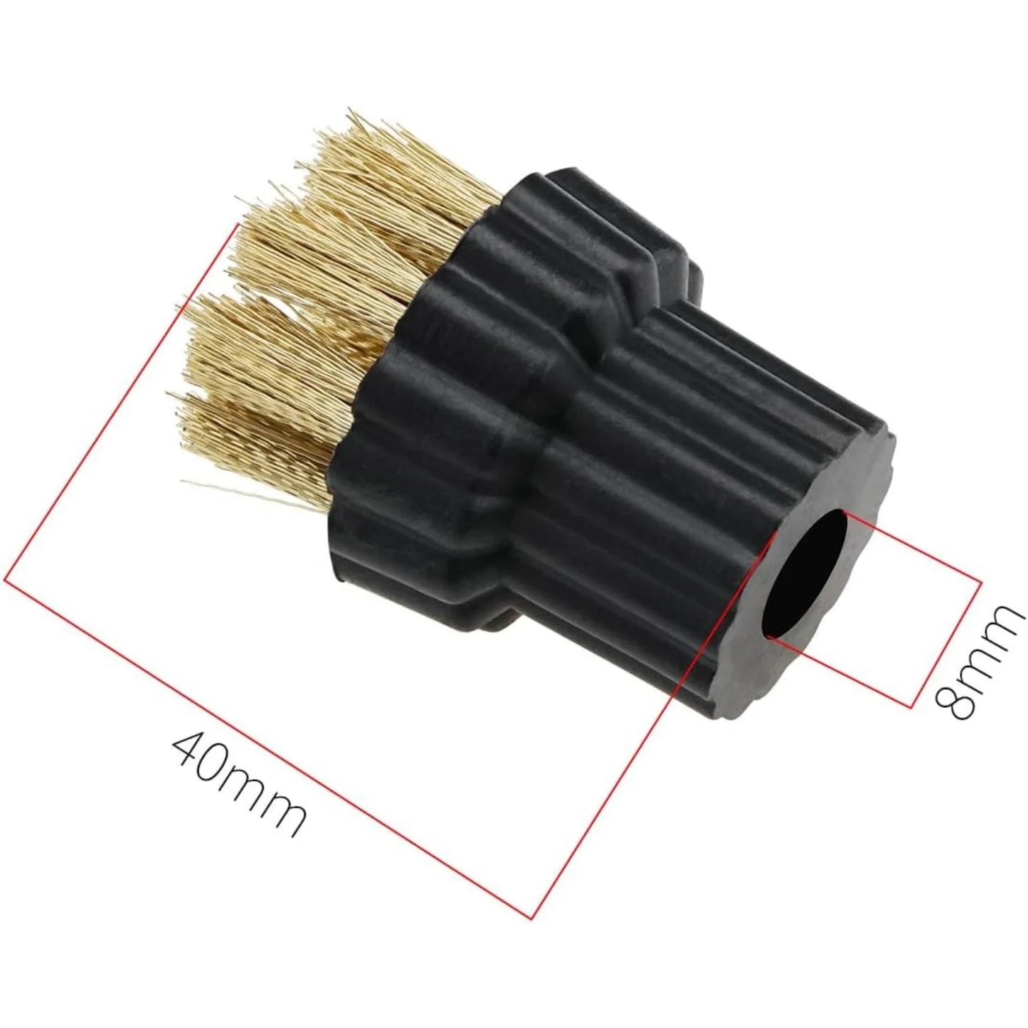 3Pcs  Appliance Cleaning Steam Engine Spray Gun M8 Interface Copper Wire Small Round Brush Head Compatible With X5 Steam Engine