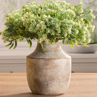 11 Inch Large Ceramic Terracotta Vase with Handles Farmhouse Rustic Style for Home Living Room Table Centerpiece Decor