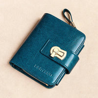 Fashion Women's Wallet Small Zipper Card Holder Coin Bag Large Capacity Cowhide Genuine Leather Purse for Girls Birthday Gifts