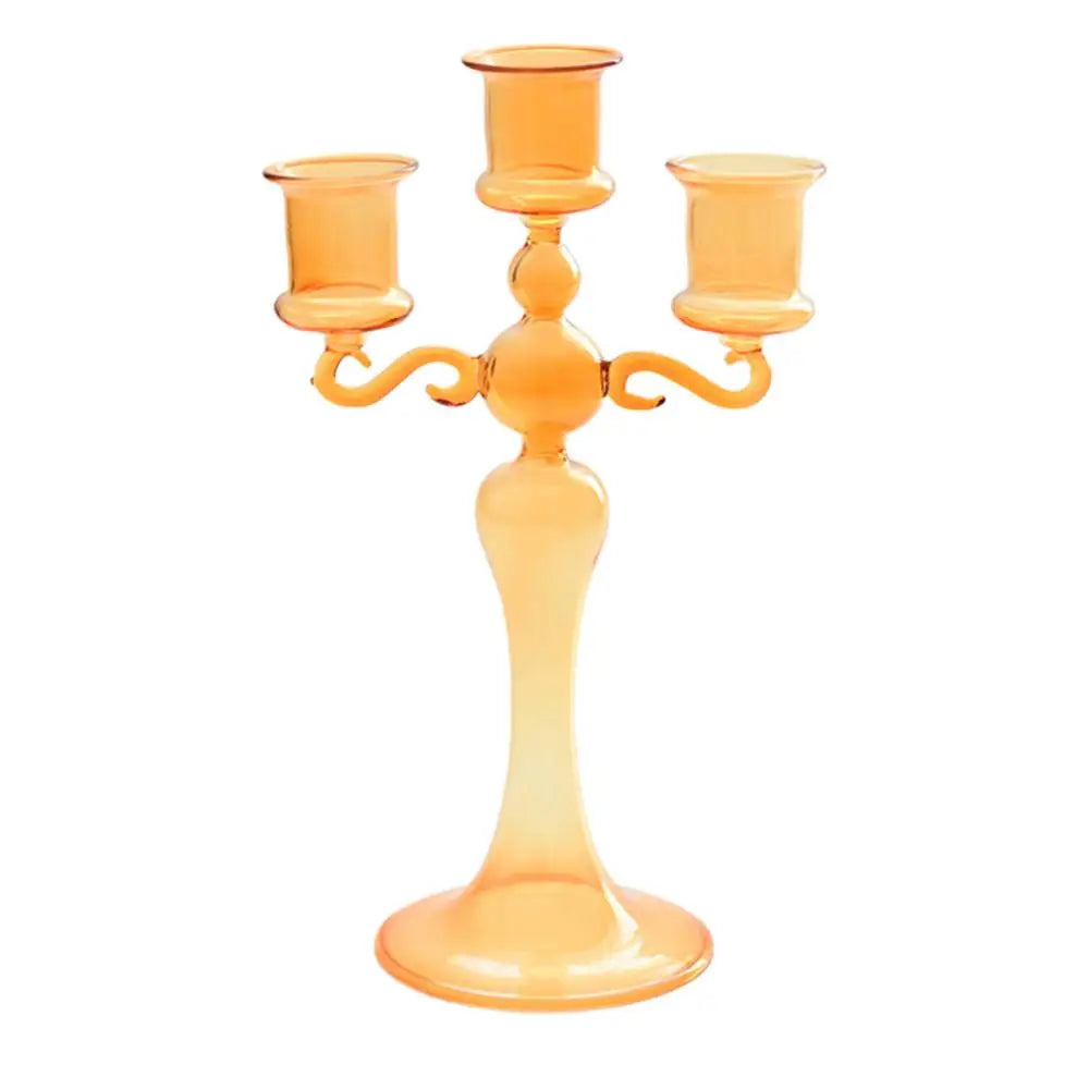 Retro 3 Heads Candle Holders Candlestick for Home Decoration Holiday Candle Stick Wedding Christmas Candle Holder Centerpieces