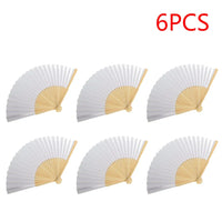 1-50PCS Paper Bamboo Folding Hand Fan Wedding Personalized Fans Party Decor Art Craft DIY Folding Fan for Wedding Party Decor