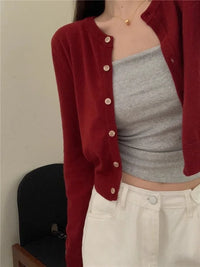 Autumn Winter Long Sleeve Sweater Coat Women New Fashion Buttons Knitted Cardigan Office Lady Casual Slim Knit Clothes