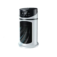 3-in-1 Portable AC, Humidifier & Fan with USB Cooling, Ice Crystal Tech, Digital Display, Compact & White Design