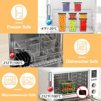 Food Storage Containers with Lids 26 Pack, Kitchen and Pantry Organization Set