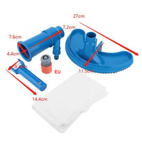 Professional Pool Cleaning Suction Set with Brush Multipurpose Pool Vacuum Suction Head Lightweight EU Plug for Spa Water Park