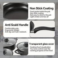 13-Piece Nonstick Cookware Set, Induction Compatible Pots and Pans with Frying Pan & Utensils for Home Kitchen or Camping