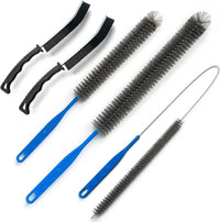 Flexible Appliance Cleaning Brush Set with Long Handle for Refrigerator Coils, Dryer Vents, and Hard-to-Reach Areas