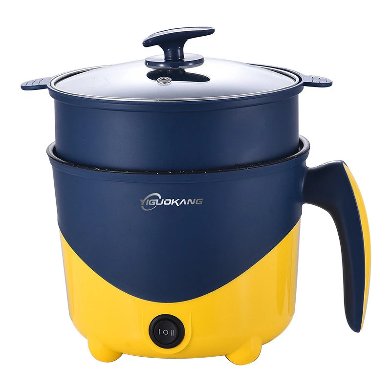 Electric Cooking Pot Multifunction Non-stick Pan Household 1-2 People Hot Pot Single/Double Layer Electric Rice Cooker Machine