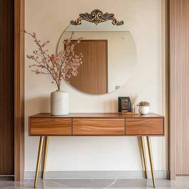 Oval Mirror for Wall,Vintage Mirror, Arched Mirror,Wall-Mounted Baroque Mirror  for Entryway, Fireplace, Living Room, Hallway