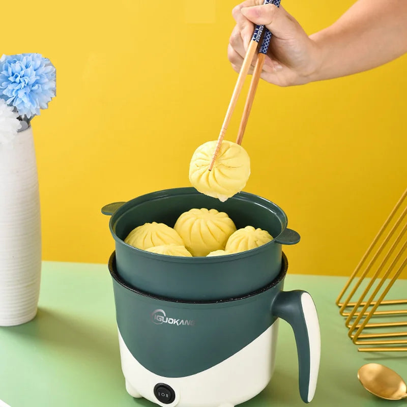 Electric Cooking Pot Multifunction Non-stick Pan Household 1-2 People Hot Pot Single/Double Layer Electric Rice Cooker Machine