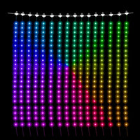 LED RGB Smart Curtain Lights with Music App Controls Fairy Light DIY String Lamp Party Window Curtain Bedroom Christma Deco