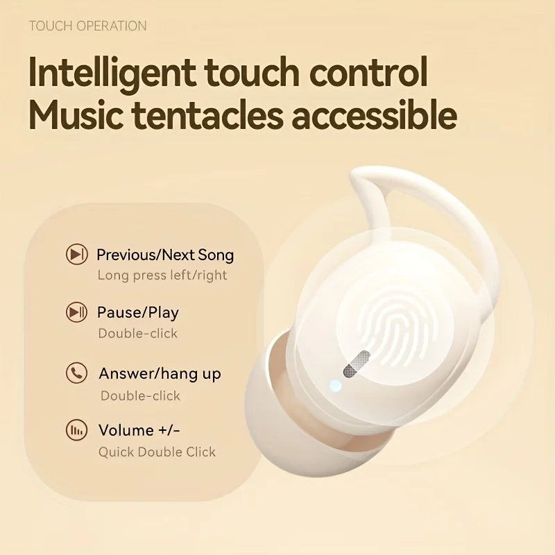 Xmenha Invisible Earbuds Sleep Small Mini Wireless Ear Buds Discreet for Work Headphones True Wireless Earpiece with Charging
