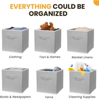Large Storage Cubes, 13x13 Cube Storage Bins, Collapsible Storage Bins, Dual Handles, Cube Baskets, Shel, Closet Organizers, Sto