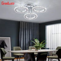 Modern Pendant Light Led Crystal Ring Ceiling Lamp Living Dining Room Chandelier Lustre Bedroom Luxury Home Decor Fixture Lumina