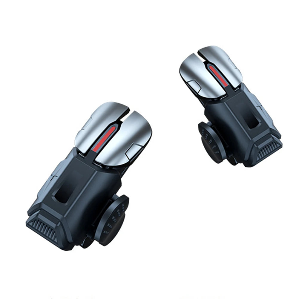 2pcs 6 Finger Gaming Trigger for PUBG Game Mobile Phone Gamepad Mobile Gamepad Trigger Joystick for Iphone Android Smart Phone