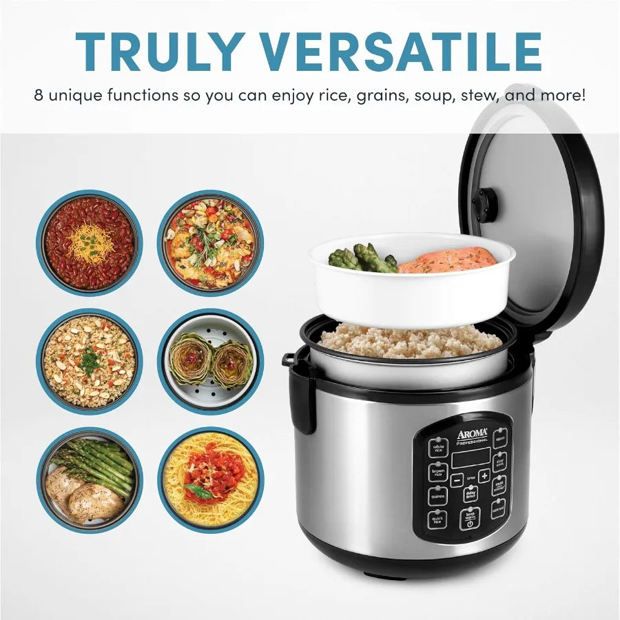 Professional Digital Rice Cooker Multicooker 4-Cup Uncooked 8-Cup Cooked Steamer Slow Cooker Oatmeal Cooker STS Auto Keep Warm