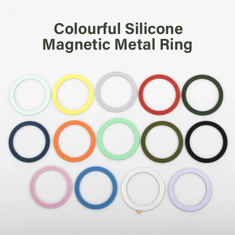 Universal Magnetic Mobile Phone Ring for Magsafe Accessories Metal Sticker Wireless Charger Iron Plate Sheet for iPhone 13 14 15