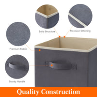 8-Pack 11/13 Inch Cube Storage Bins, Foldable Fabric Storage Baskets with Handles for Shelves, Closet, Home Organization