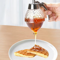 Honey Container with Stand Honey Pourer Dispenser No Drip Olive Oil Dispenser Bottle for Home Kitchen Storing Honey and Syrup