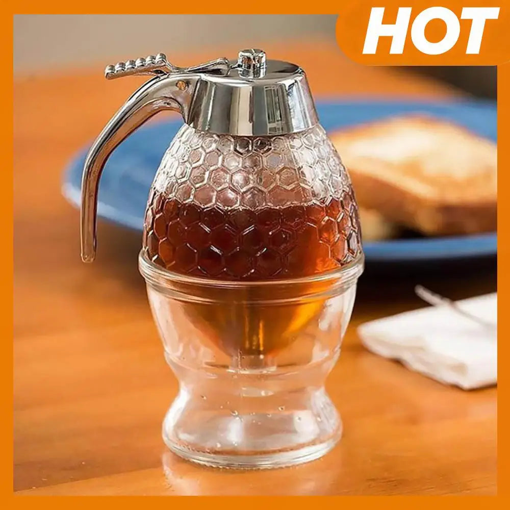 Honey Container with Stand Honey Pourer Dispenser No Drip Olive Oil Dispenser Bottle for Home Kitchen Storing Honey and Syrup