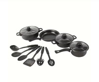 13-Piece Nonstick Cookware Set, Induction Compatible Pots and Pans with Frying Pan & Utensils for Home Kitchen or Camping