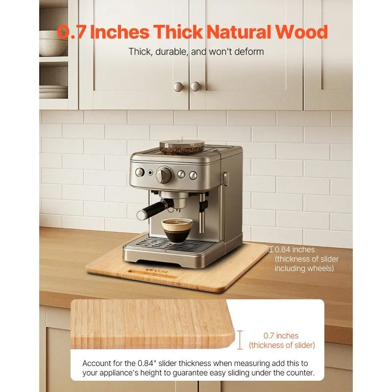 Appliance Slider 13 x 16 in Sliding Tray for Kitchen Countertop