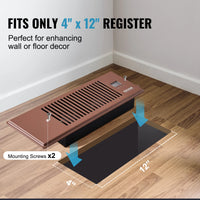 SucceBuy Booster Fan 4x12in Duct Fan 100CFM 10 Adjustable Speeds with LCD Smart Controller for Wall and Floor