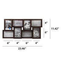 8 Opening Collage Picture Frame 4x6 Photos Wall Hanging Durable Design Perfect Home Office Gallery Display