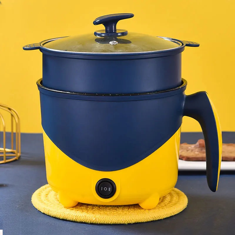 Electric Cooking Pot Multifunction Non-stick Pan Household 1-2 People Hot Pot Single/Double Layer Electric Rice Cooker Machine