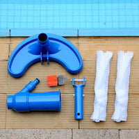 Professional Pool Cleaning Suction Set with Brush Multipurpose Pool Vacuum Suction Head Lightweight EU Plug for Spa Water Park