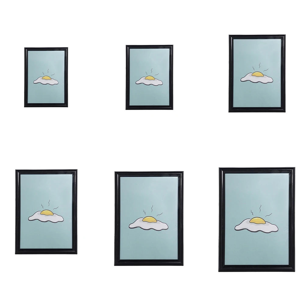 Gallery Photo Frame Modern Certificate Document Frame Multi-purpose Black Border for Wall Tabletop Display