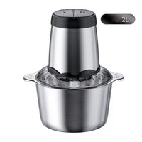 110V Stainless Steel Food Chopper 2L Capacity Fully Automatic Meat Grinder Kitchen Utensils Appliance Adjustable Food Processor