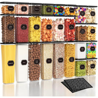 Food Storage Containers with Lids 26 Pack, Kitchen and Pantry Organization Set
