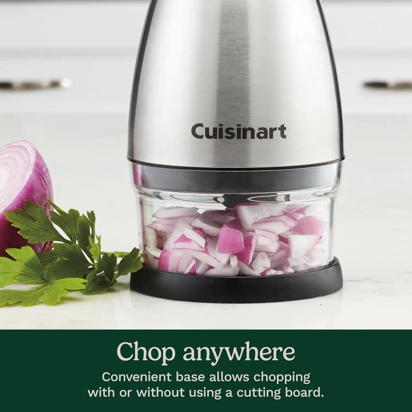 Stainless Steel Food Chopper, 8.2" x 3.9" x 3.9", Black, Efficient Kitchen Appliance for Easy Meal Prep