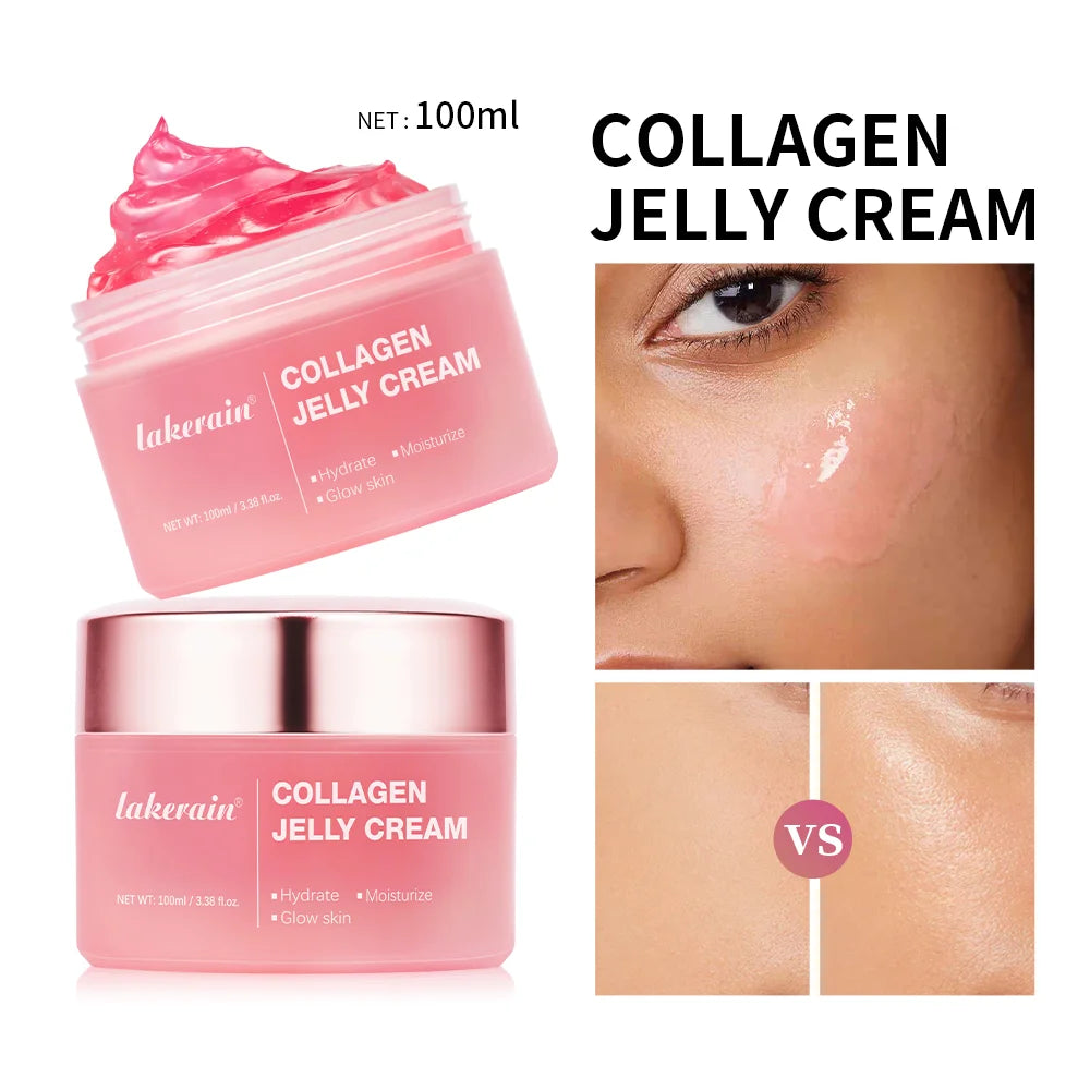 100ml Collagen Jelly Cream Niacinamide Tightening Soothing Moisturizing Anti-Aging Firmness Hydration Skincare Face Gel